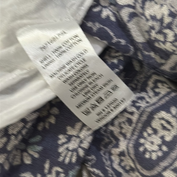 Blue paisley cotton full summer breeze elastic skirt size large - Picture 5 of 6